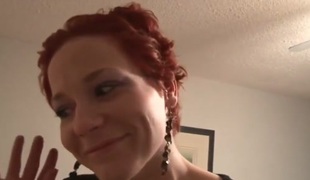 Dirty Redhead Wife Gets a Painful Ass drilling