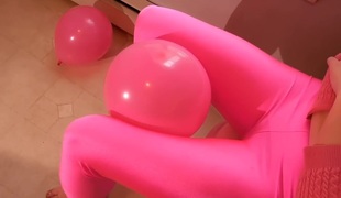 Spandex Cutie - Pink balloons & spandex